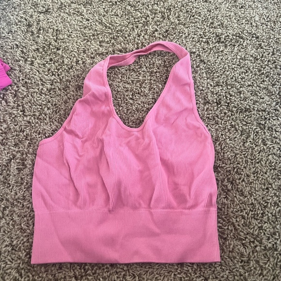 Altar'd State Tops - Seamless Ribbed Knit Halter Top